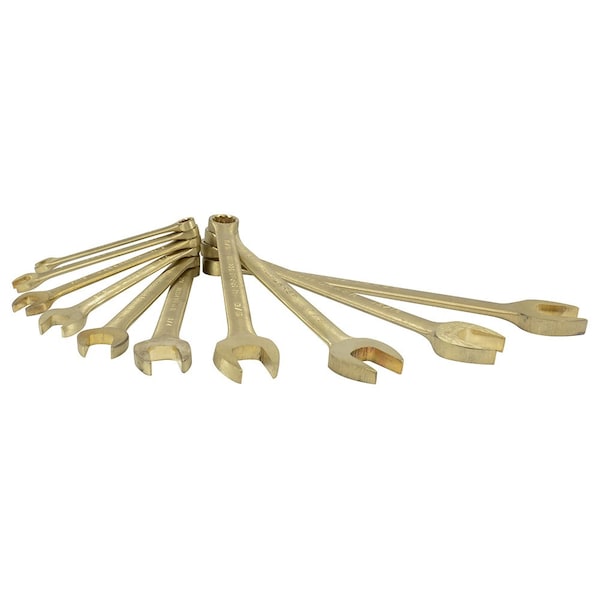12-point Non-sparking Combination Wrench Set 10Pc